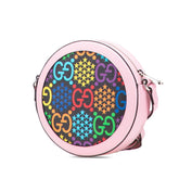 グッチ GGサイケデリック ショルダーバッグ 603938 ピンク ブラック マルチカラー PVC レザー レディース GUCCI 【中古】